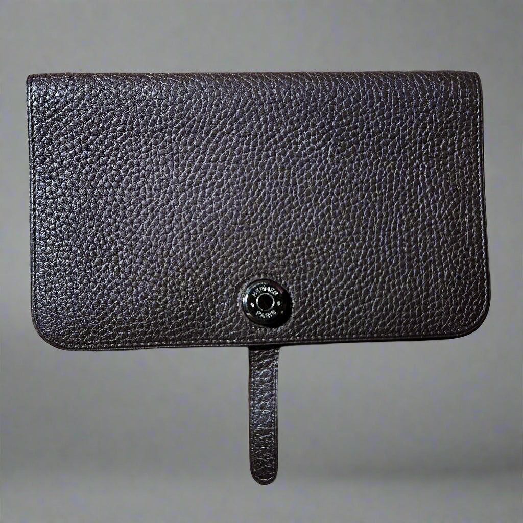 Loved By Lea: Hermès Dogon Duo Combined Leather Wallet Chocolate Brown
