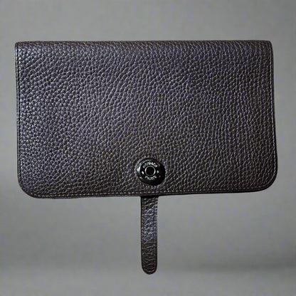 Loved By Lea: Hermès Dogon Duo Combined Leather Wallet Chocolate Brown