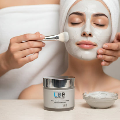 LBB Skincare Labs jar on a white background