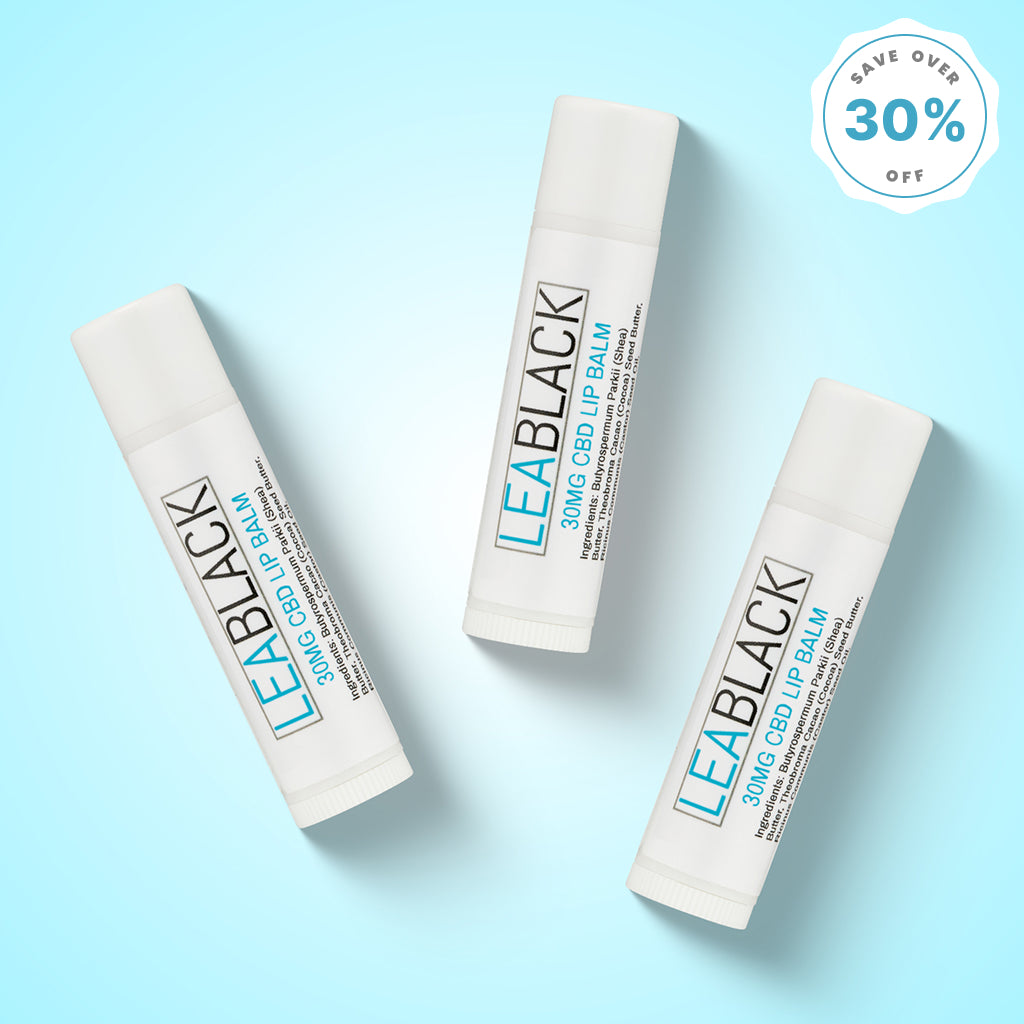 Lea Black Beauty® CBD Lip Balm Treatment 3-Pack Bundle