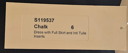 Loved By Lea: Lela Rose “Chalk” Linen Dress w/ Geometric Tulle Insets — Size 6 (A+ NWT)