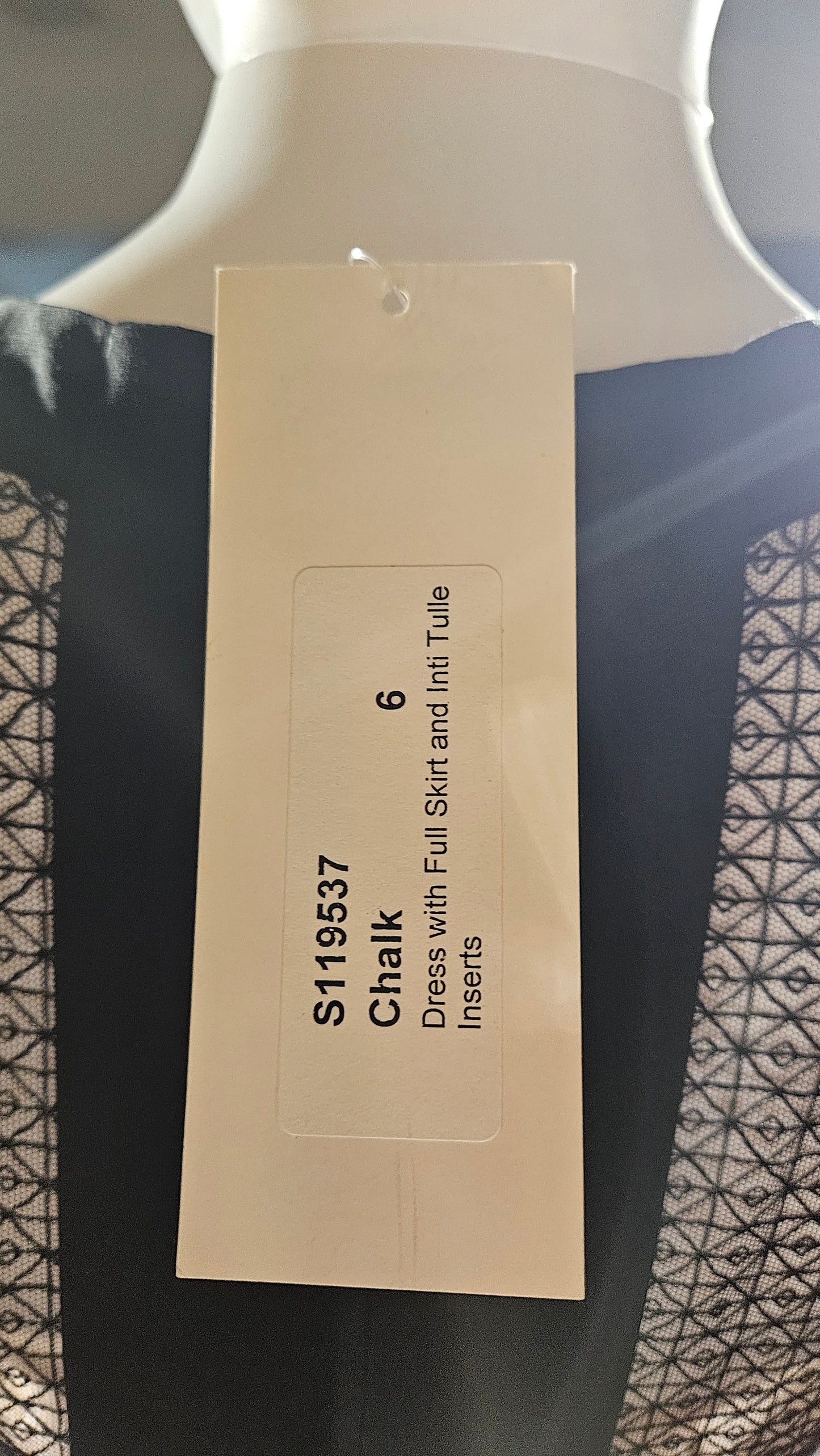 Loved By Lea: Lela Rose “Chalk” Linen Dress w/ Geometric Tulle Insets — Size 6 (A+ NWT)