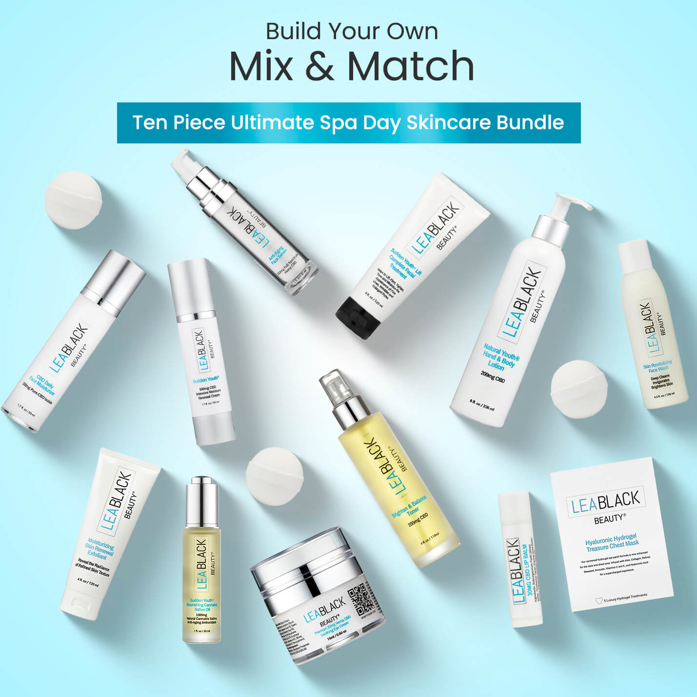 Lea Black Beauty® Mix & Match Ultimate Spa Day Bundle — Choose 10
