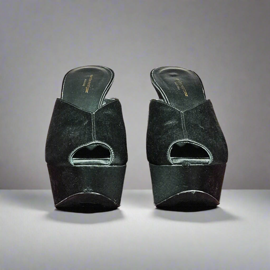 Loved By Lea: Narciso Rodriguez “Mia” Satin-Platform Peep-Toe Clogs