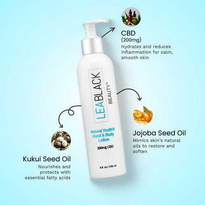 Lea Black Beauty® Natural Youth® 200mg CBD Hand & Body Lotion