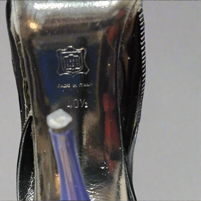 Loved By Lea: Pierre Hardy Neoprene & Patent Peep-Toe Slingback Heels — EU 40.5 (US 10.5), Blue/Black