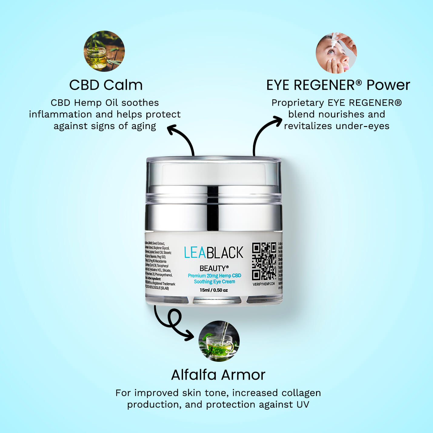 Lea Black Beauty® Premium Hemp Soothing Eye Cream
