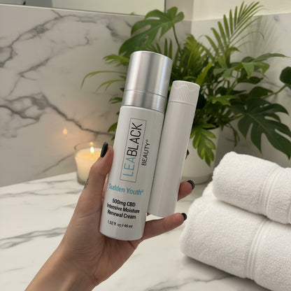 Hand holding a skincare products