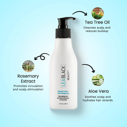 Lea Black Beauty® Natural Youth® Root Rhapsody Stimulating Hair and Scalp Shampoo Concentrate