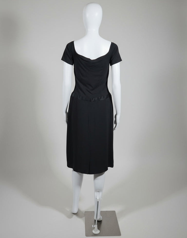 Loved by Lea: Vera Wang Black Dress with Waist Detail – Size 8