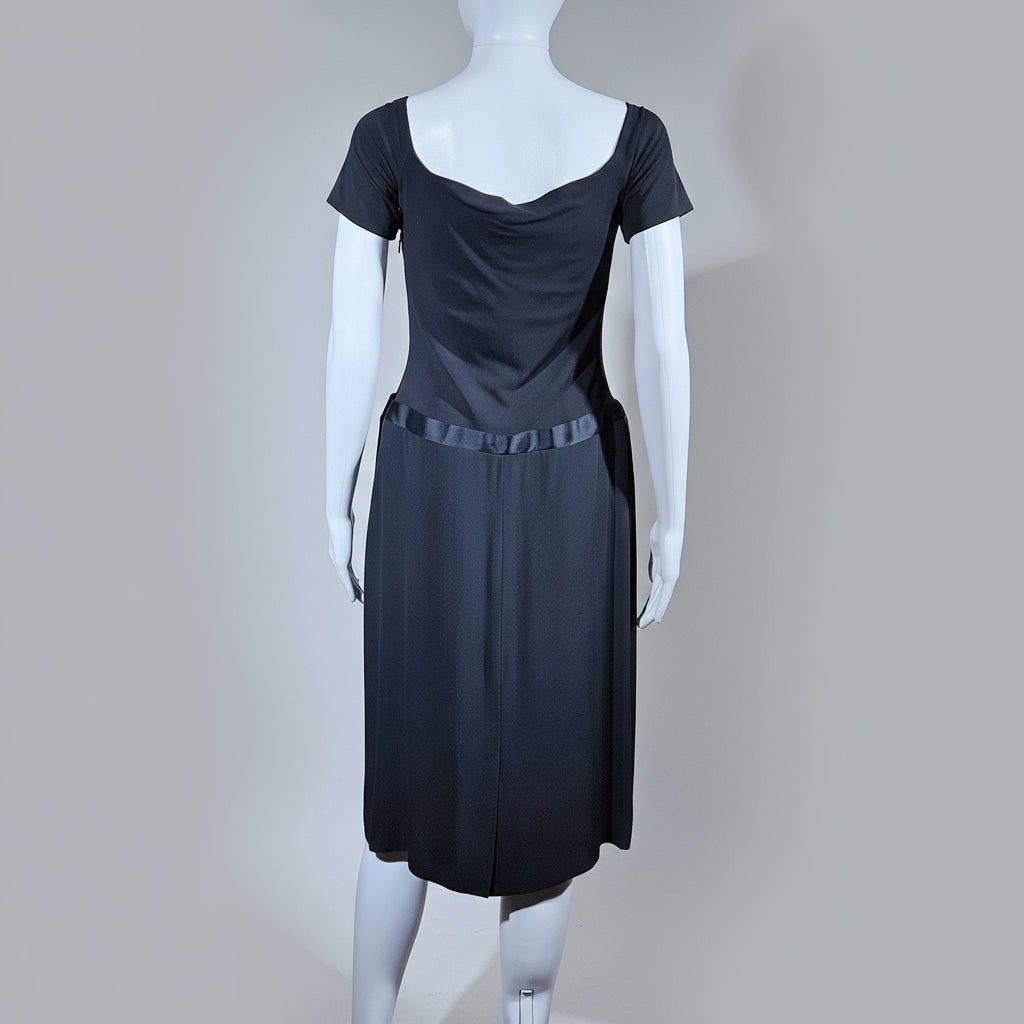 Loved by Lea: Vera Wang Black Dress with Waist Detail – Size 8