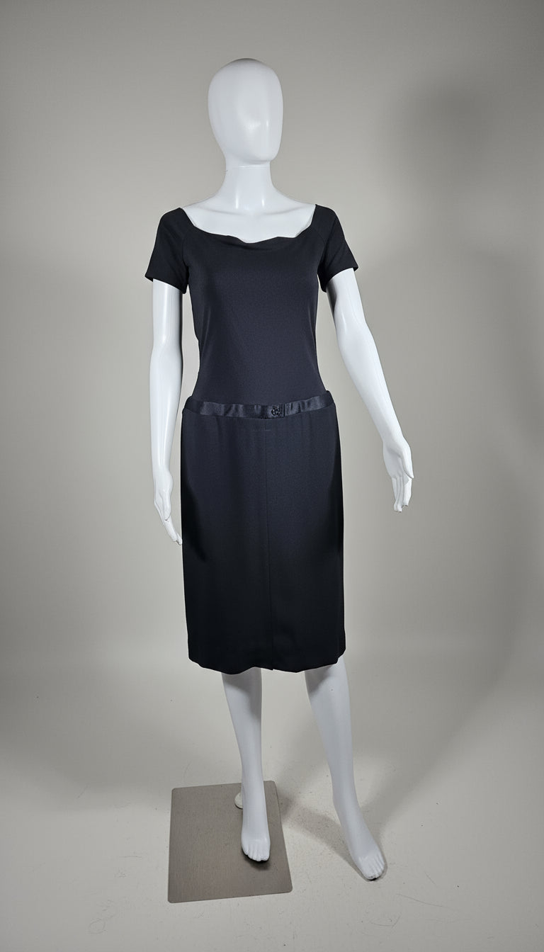 Loved by Lea: Vera Wang Black Dress with Waist Detail – Size 8