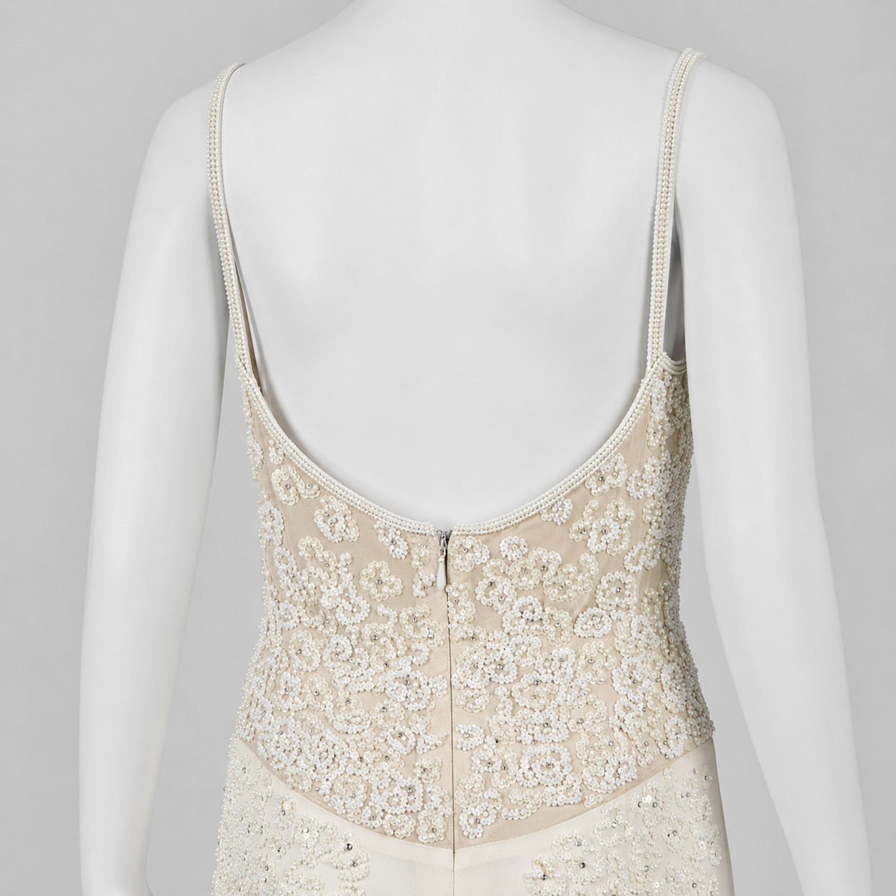 Loved By Lea: Vera Wang Cream Long Beaded Gown Size 8