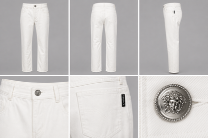 Vintage Versace Jeans Signature White Women’s 29 l Loved By Lea