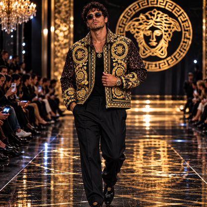 Versace Wild Baroc Print Blouson Jacket — Men's IT 48 (US 38) | New With Tags