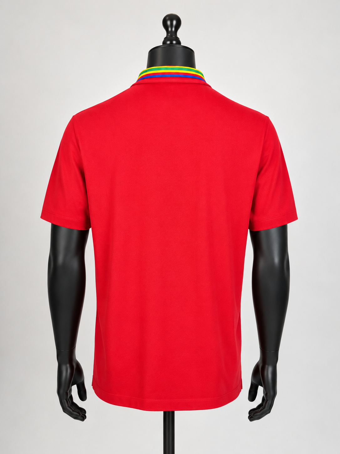 Versace Red Rainbow Stripe Polo Shirt | Men's 2XL | Like New | Loved By Lea