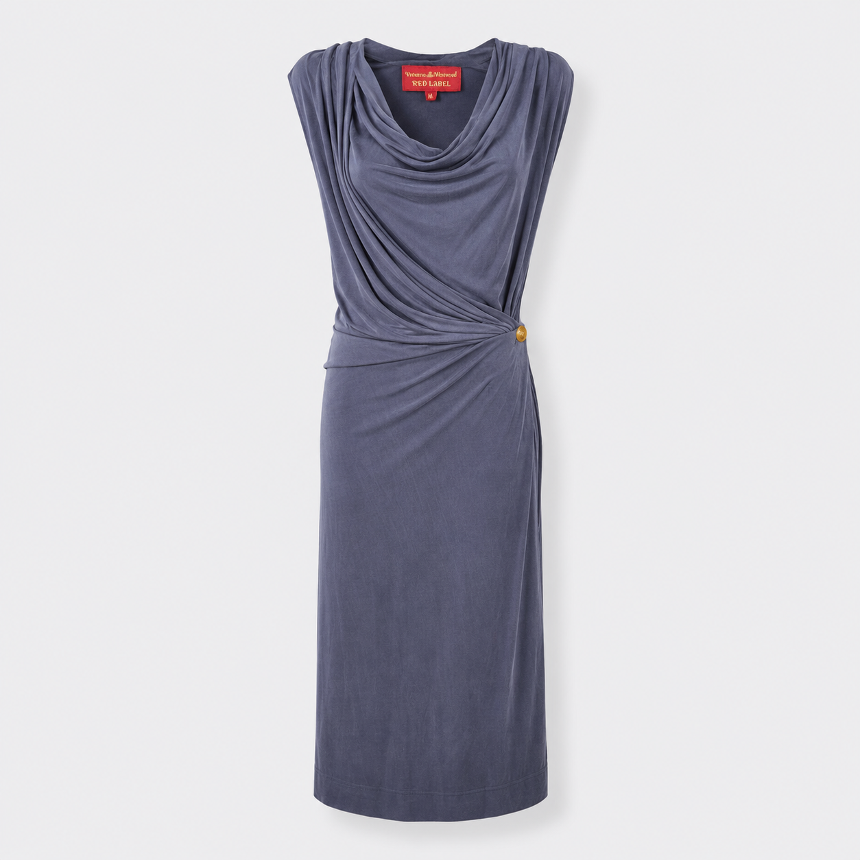 Vivienne Westwood Red Label Draped Jersey Midi Dress Charcoal Size M | Loved By Lea