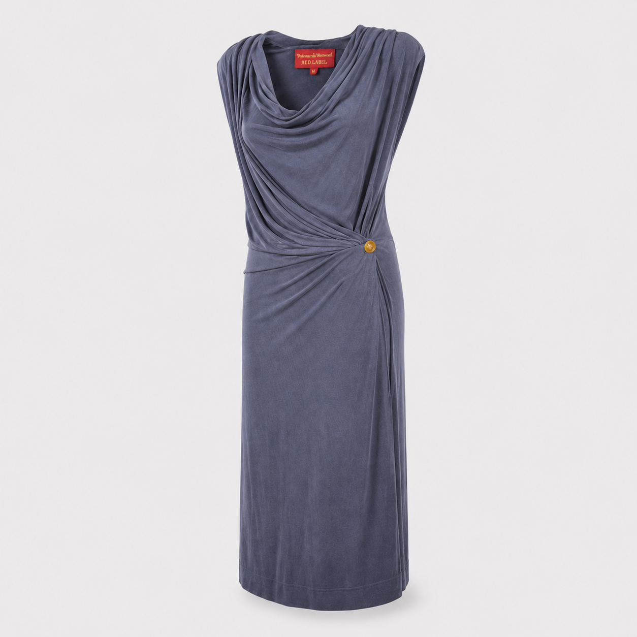 Vivienne Westwood Red Label Draped Jersey Midi Dress Charcoal Size M | Loved By Lea