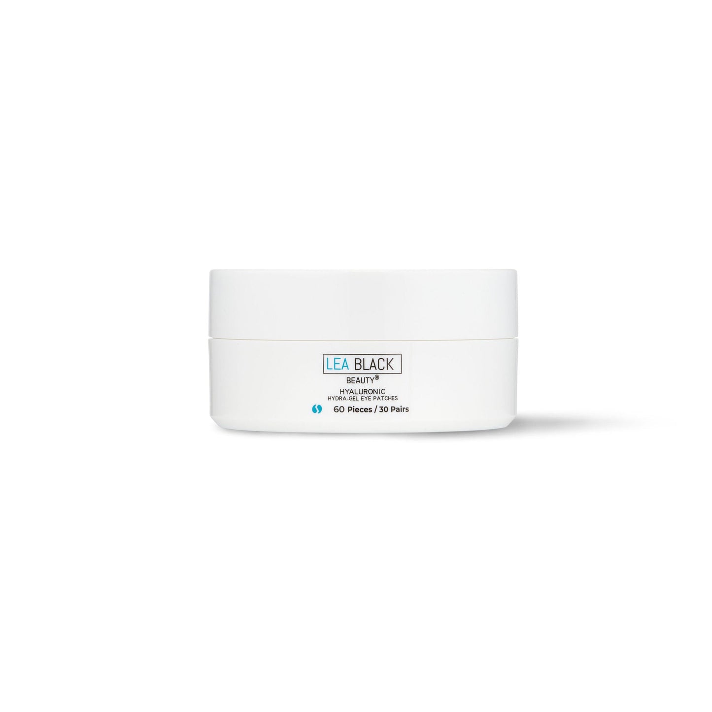 The front of a container of Lea Black Beauty® Hyaluronic Hydra-Gel Eye Patches