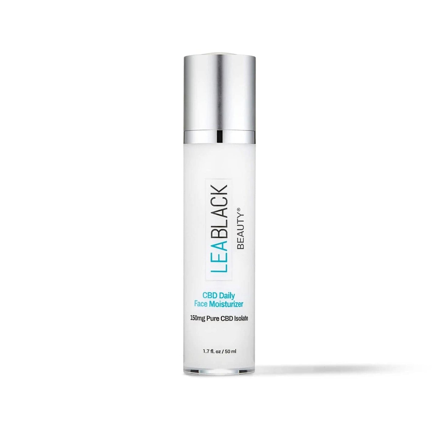 The front of a bottle of Lea Black Beauty® CBD Daily Face Moisturizer