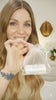 Leslie opening and applying Lea Black Beauty 30mg CBD Lip Balm Treatment to moisturize and soften her lips.